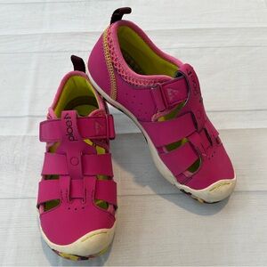 PLAE Kids Pink Sport Sandals with Lime Lining